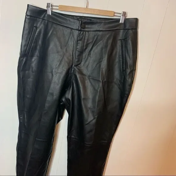 Black Faux Leather Pants  - Picture 2 of 7